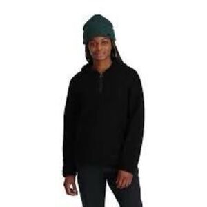SPYDER Womens Cloud Fleece Full Zip Hoodie Sz XL Black